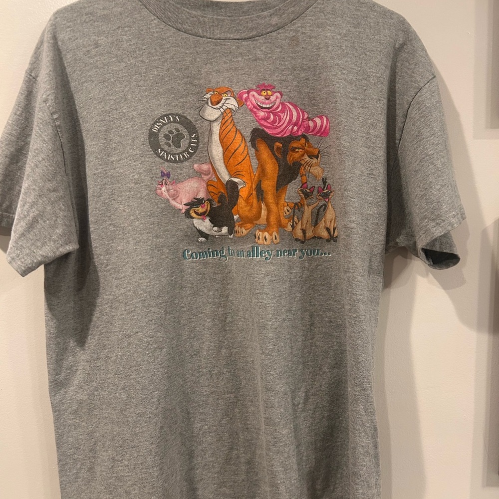 Disney Gray T-Shirt with Vibrant Characters